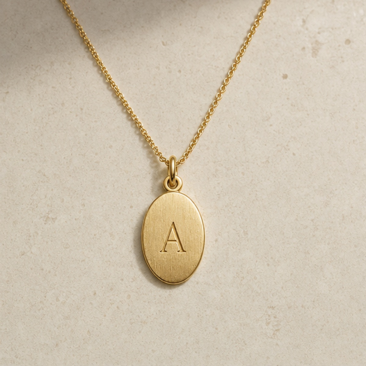 Inscribed Medallion styled on warm stone