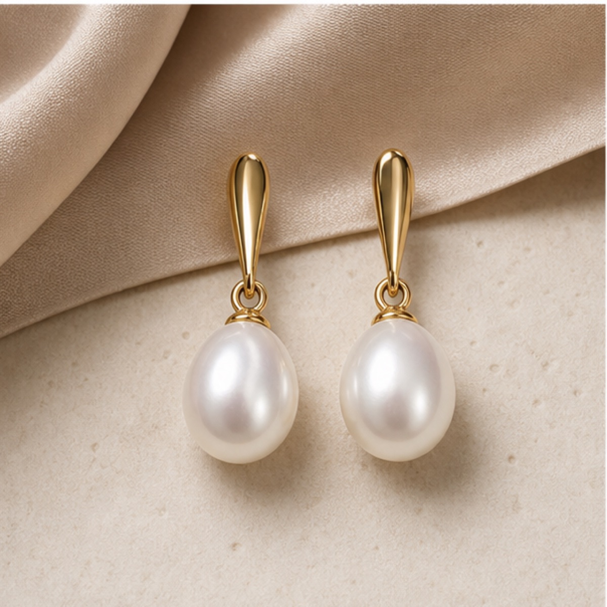 Pearl Arc Earrings, selected view
